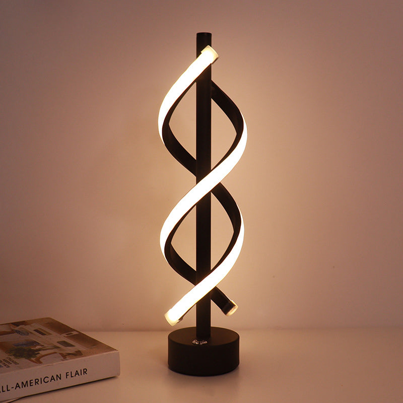 Nordycka podwójna spiralna lampa LED – nowoczesny design z żelaza