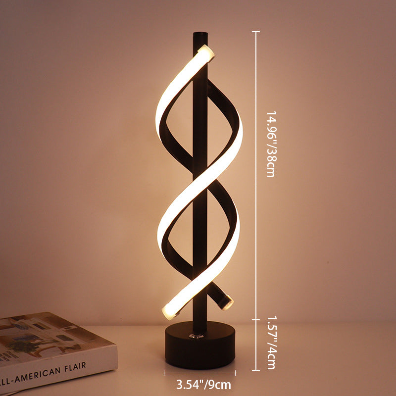 Nordycka podwójna spiralna lampa LED – nowoczesny design z żelaza