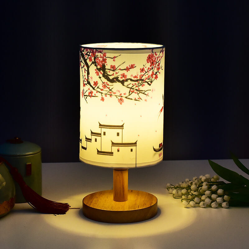 Lampa biurkowa LED z drewna – naturalna elegancja, miękkie światło