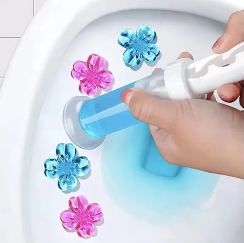 Carvallo WC-Kwiaty | Żel zapachowy do toalety i pisuaru | Czyszczący, Antybakteryjny i Dekoracyjny | 12 kwiatów na wkładkę