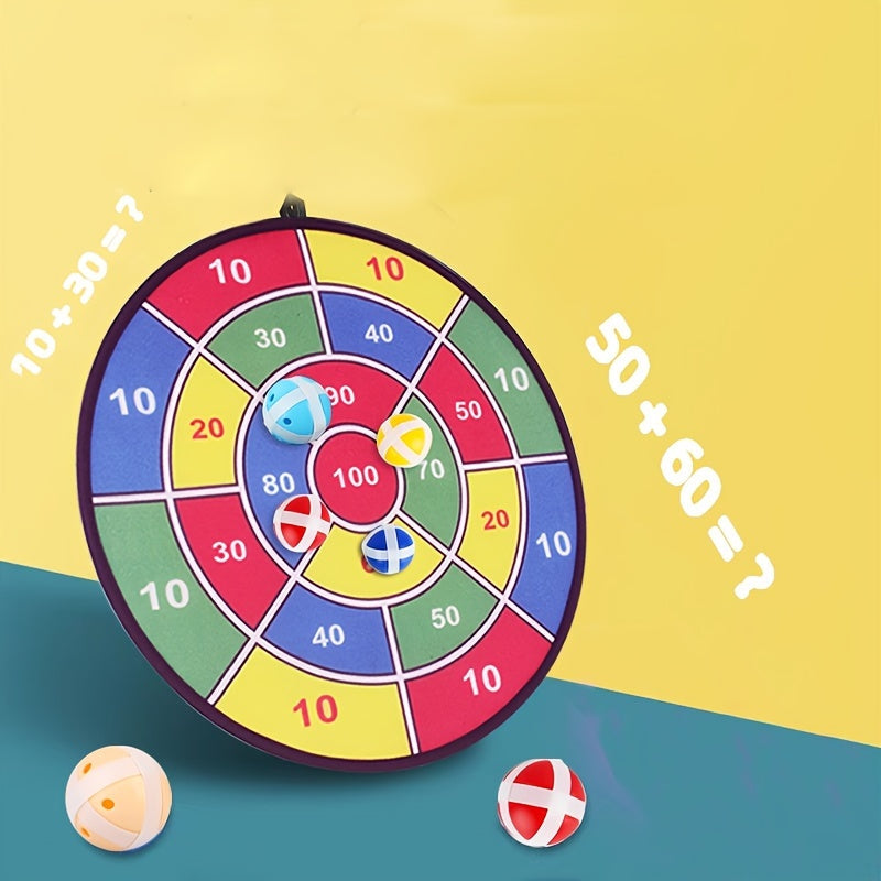 SkillDarts - Duża, dwustronna tarcza do rzutków dla dzieci z klejącymi kulkami i grą celnościową