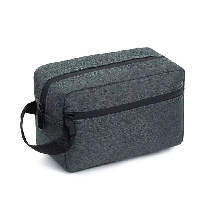 Carvallo Kosmetyczka Unisex | Wodoodporna | Design z płótna z skórzanym uchwytem | Na podróż i na co dzień