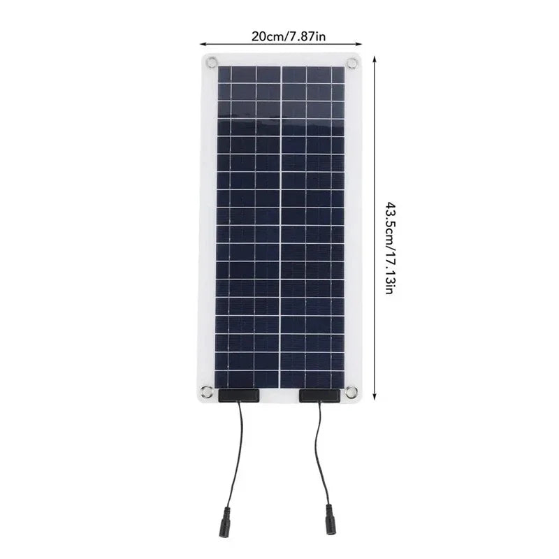 Carvallo Mobilis 100W Ładowarka Solar | Wodoodporna &amp; Przenośna | Podwójne Wyjście 12V–24V | Do Samochodu, Motocykla, Łodzi &amp; Kampera