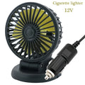 Wentylator samochodowy Carvallo 12V/24V/5V | USB lub zapalniczka | Obrotowy i kompaktowy | Do samochodu, ciężarówki, SUV, kampera i biura