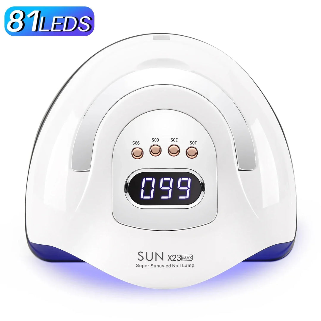 Carvallo-LED Lampa do paznokci NailRadiant Pro 81 | 81 LED-ów | 4 tryby timera | Inteligentny czujnik i technologia bezbólowości | Do Carvallo i żelu LED