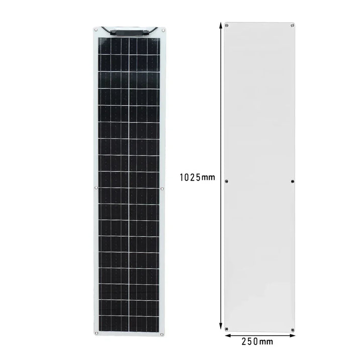 Zestaw paneli słonecznych Carvallo Pro Flexibles 50W | Ultralehký i elastyczny | 12V/24V | Do samochodu, łodzi, kampera i kempingu