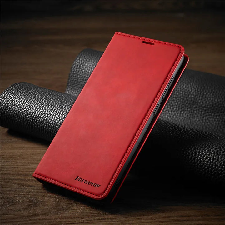 Skórzane Etui na iPhone z Portfelem i Miejscem na Karty