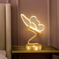 Lampa stołowa Carvallo Lunavia | 3 źródła światła | Motyw motyla | Akryl i złoto | 6 W