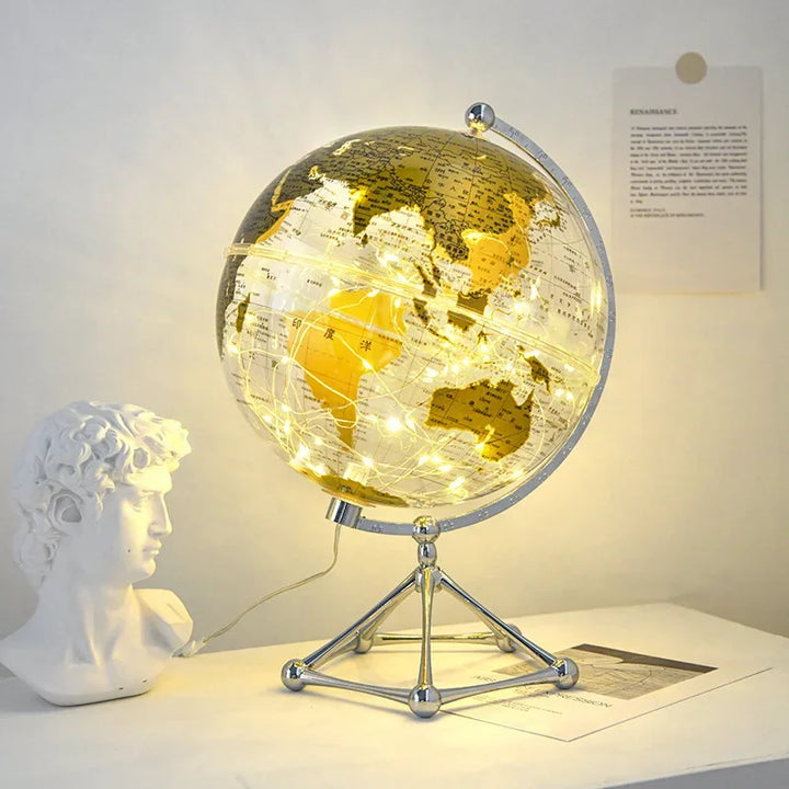 Lampa z Obracającym Się Globusem LED Royaleva – Oświetlający Element Dekoracyjny