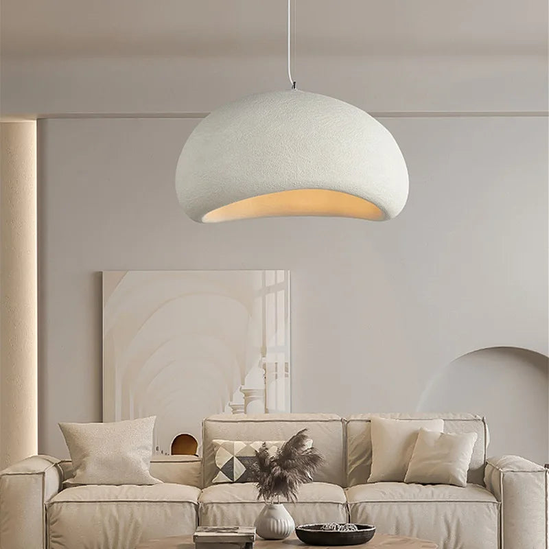 Nowoczesna nordycka lampa wisząca Wabi-Sabi LED – Regulowana lampa wisząca do jadalni i salonu