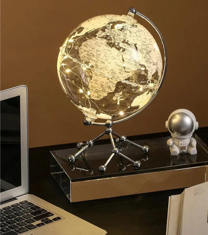 Lampa z Obracającym Się Globusem LED Royaleva – Oświetlający Element Dekoracyjny