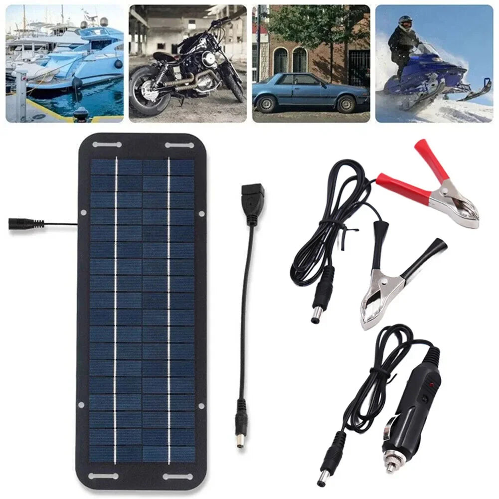 Carvallo ProCharge Solarbatteriladdare 60W | Do samochodu, łodzi i kampera | Bezobsługowy i odporny na warunki atmosferyczne | Czarna panel słoneczny