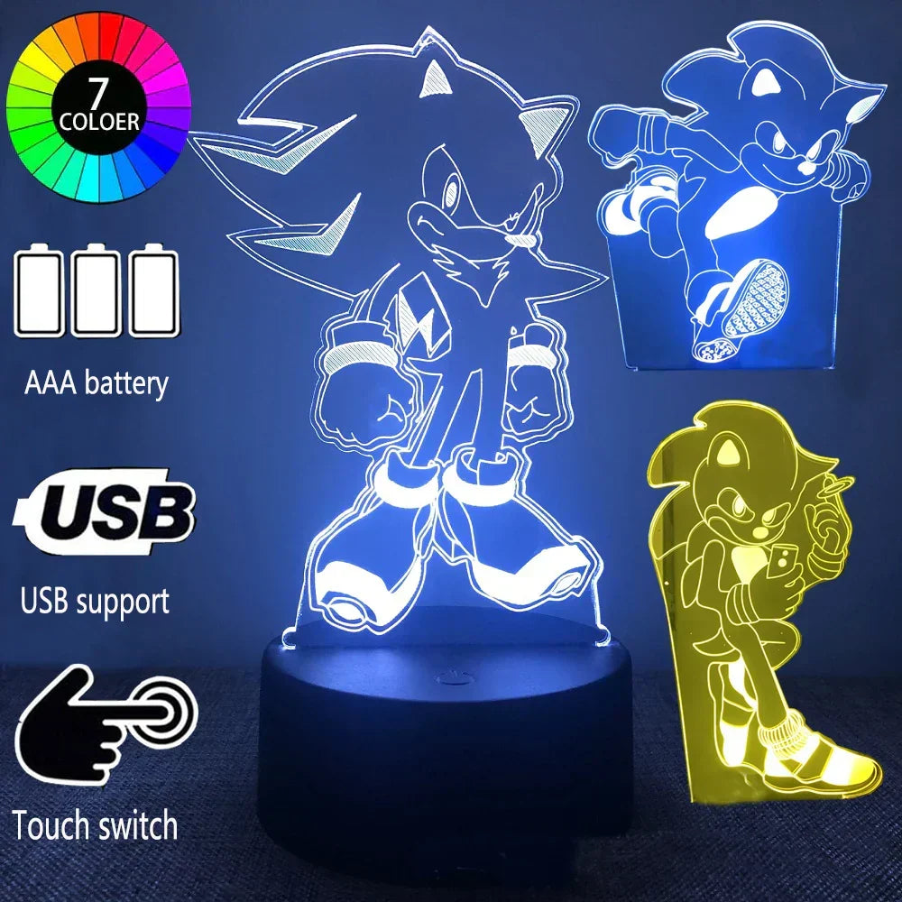 Sonic LED-lampa - Radosne oświetlenie dla graczy