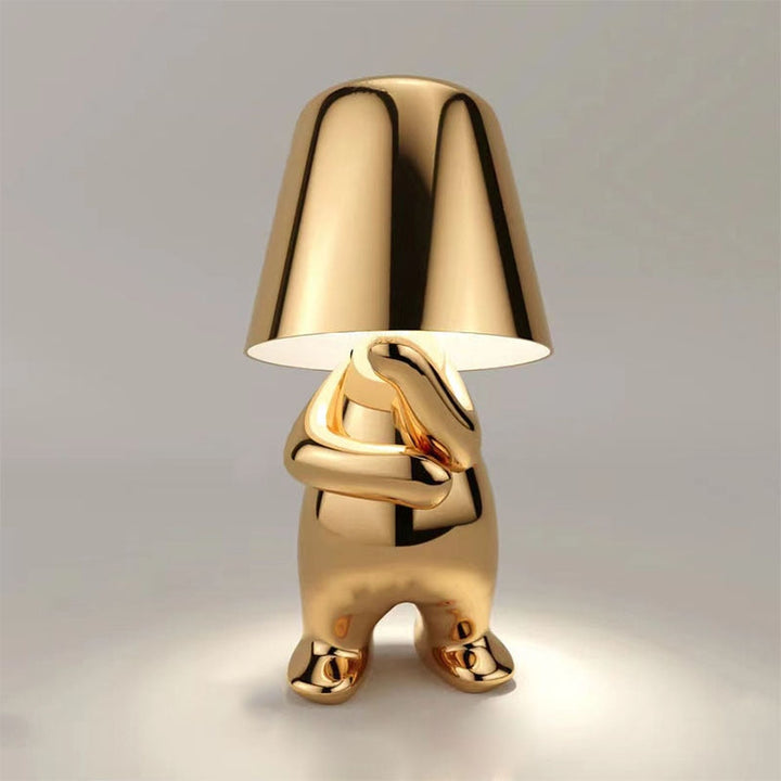 Nowoczesna Złota Metalowa Lampa LED na Stół