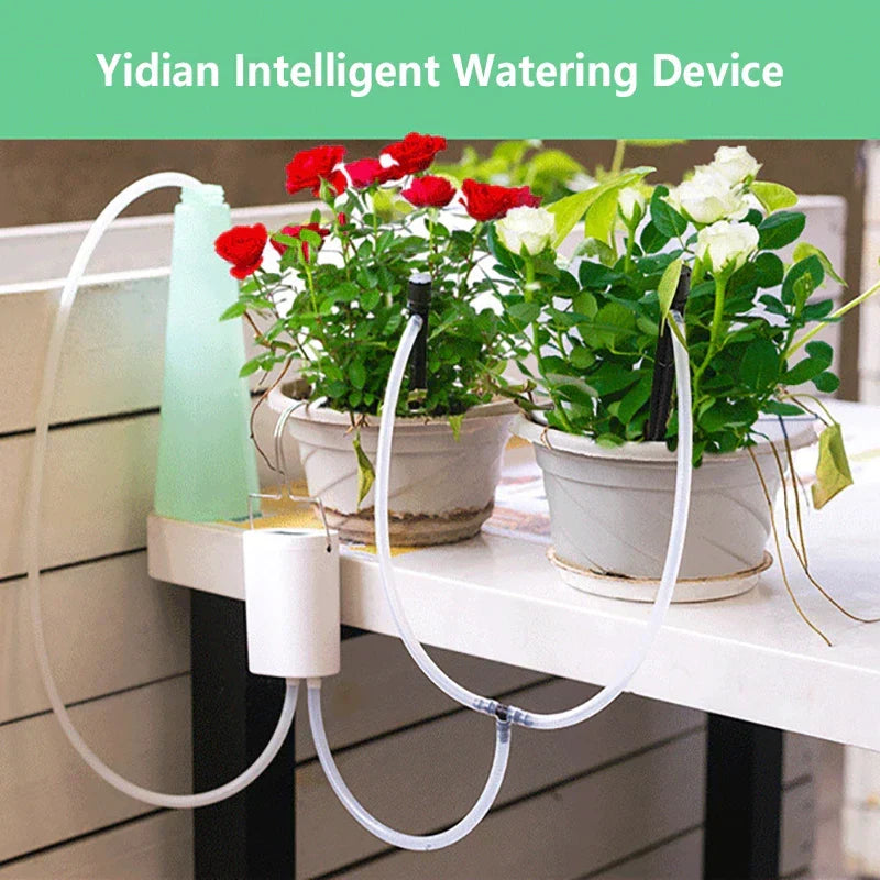 Carvallo AquaSmart Automatyczny system nawadniający z 2/4/8 głowicami kroplującymi | Ładowalny i oszczędzający czas | Do roślin wewnętrznych i na balkon