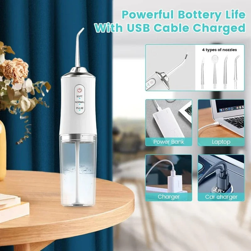 Bezprzewodowy Irrigator do Zębów – Przenośny Ładowany Oral Irrigator do Głębokiego Czyszczenia