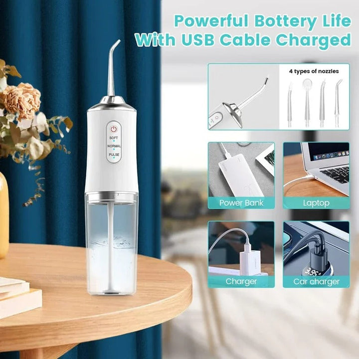 Bezprzewodowy Irrigator do Zębów – Przenośny Ładowany Oral Irrigator do Głębokiego Czyszczenia