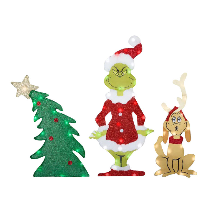 Grinch Dekoracja Świąteczna - Wesołe Oświetlenie Ogrodowe na Święta