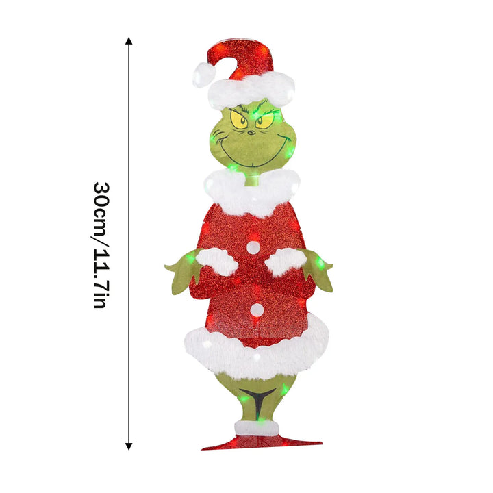 Grinch Dekoracja Świąteczna - Wesołe Oświetlenie Ogrodowe na Święta