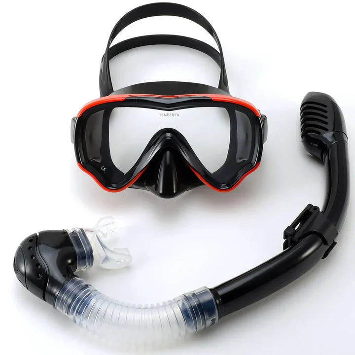 Carvallo Barn Tauchmask med snorkel | Antyfogowy i szczelny | Szkło hartowane i silikon | Dla chłopców i dziewcząt w wieku 7–15 lat