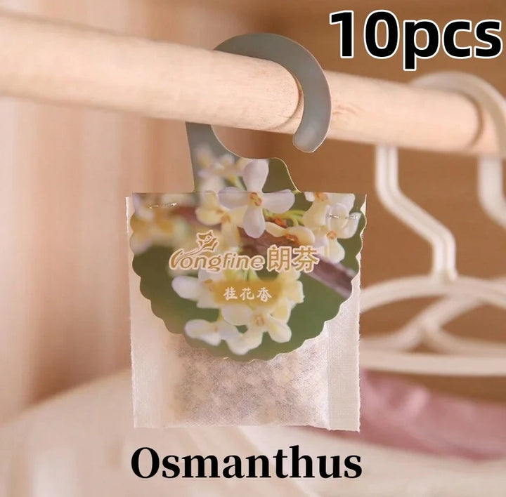 Carvallo Saszetki zapachowe do szafy i pomieszczeń | 5/10 sztuk | Długotrwały zapach | Z zawieszką | Aromaterapia i oczyszczacz powietrza