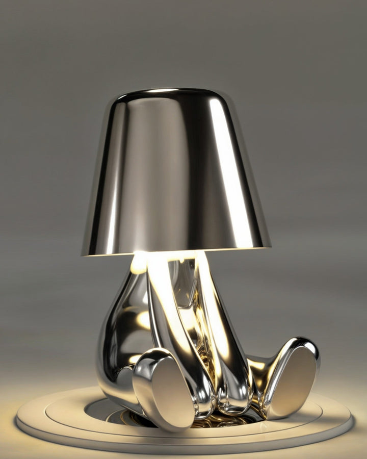Carvallo – Złota lampa biurkowa USB, ładowana, ściemniana i kompaktowa