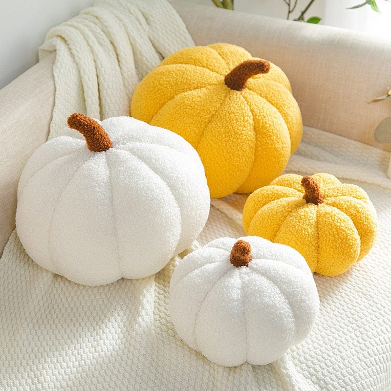 Strasznie słodka poduszka dyniowa – Miękka poduszka z pluszu na Halloween i jesienne nastroje