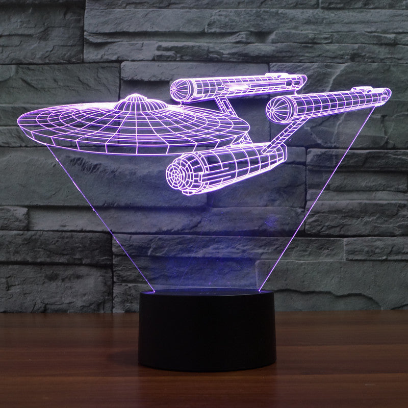 Lumora 3D Star Trek Enterprise Statek LED-lampa