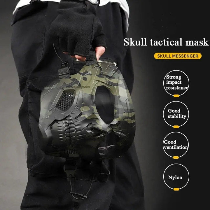Taktczna maska na twarz do airsoftu i paintballa - Oddychający sprzęt ochronny do walki na świeżym powietrzu