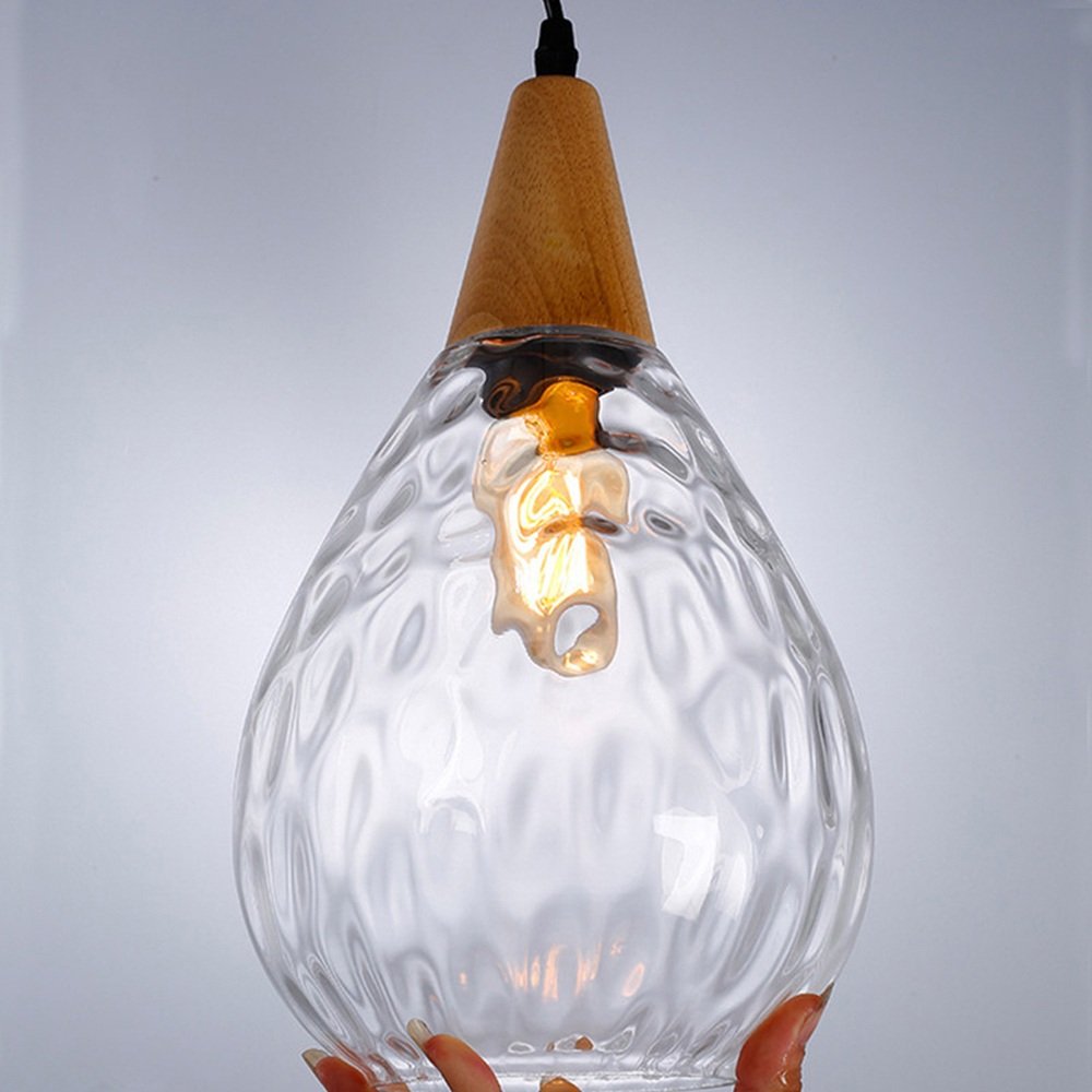 Vintage Kropelkowa Lampa Szklana do Stylowych Kuchni