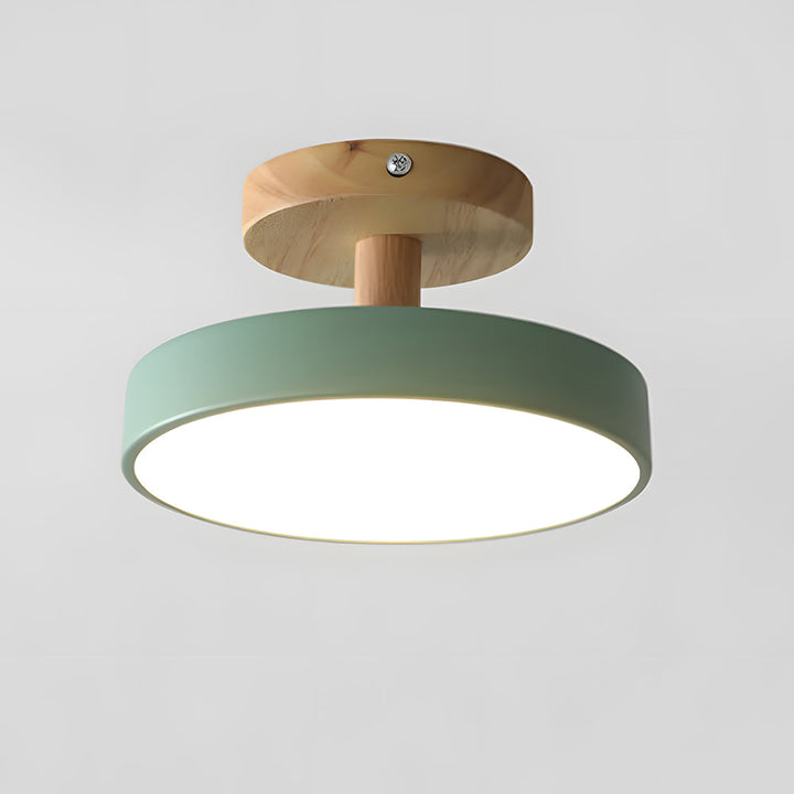 Nowoczesna Lampa Sufitowa LED z Drewna