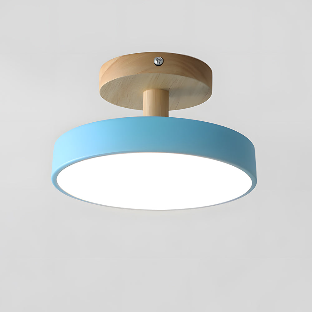 Nowoczesna Lampa Sufitowa LED z Drewna