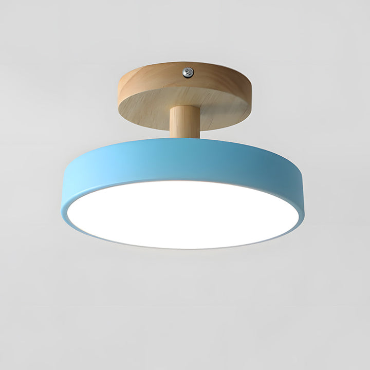 Nowoczesna Lampa Sufitowa LED z Drewna