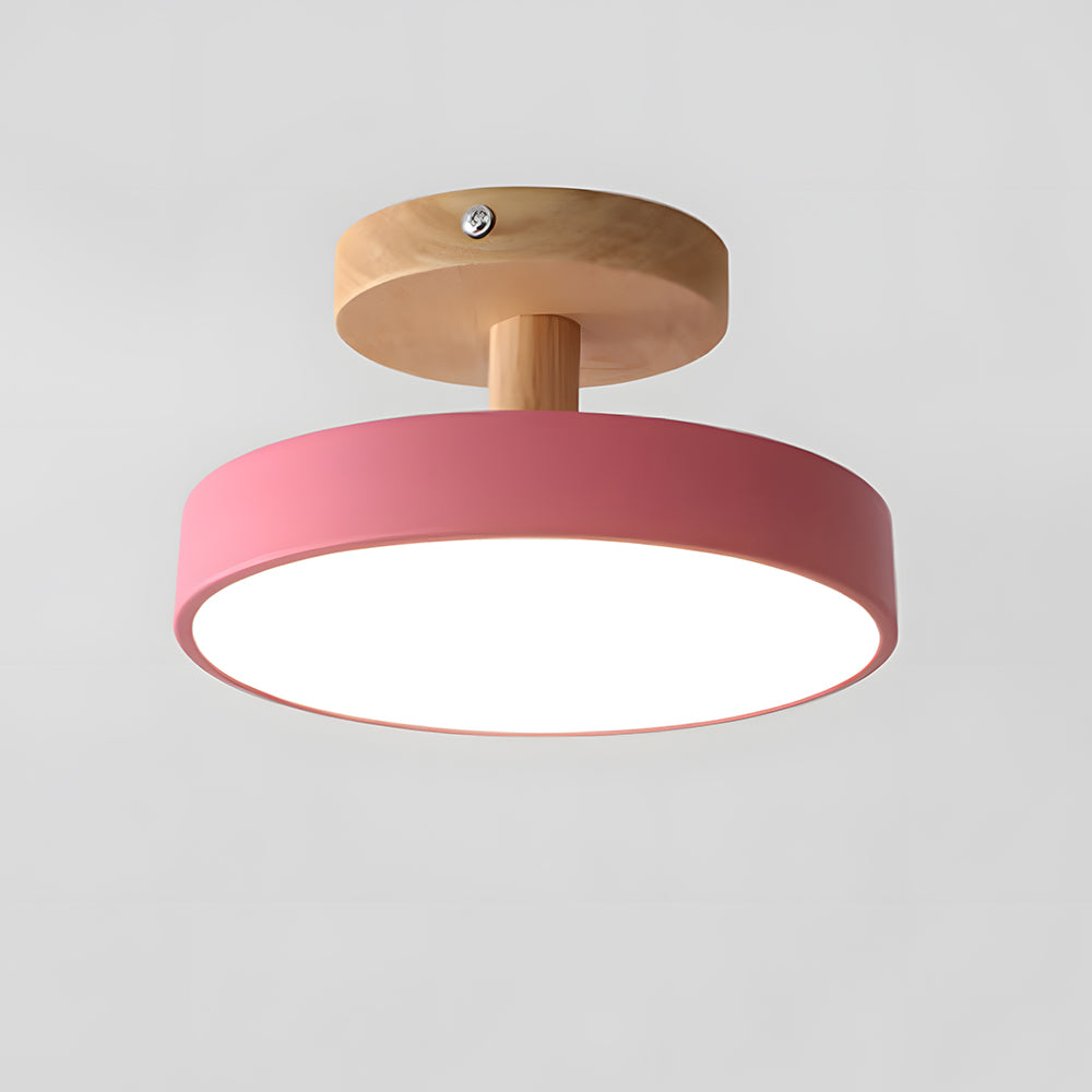 Nowoczesna Lampa Sufitowa LED z Drewna