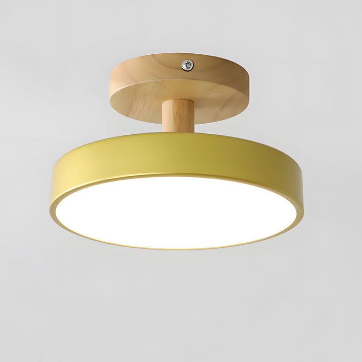 Nowoczesna Lampa Sufitowa LED z Drewna