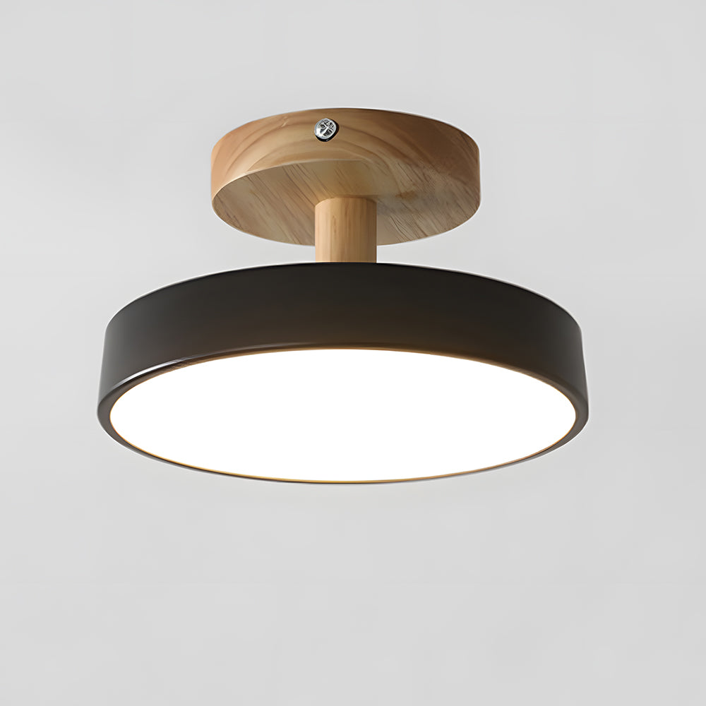 Nowoczesna Lampa Sufitowa LED z Drewna