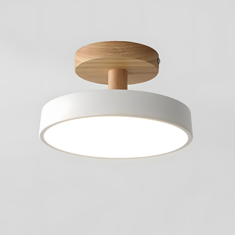 Nowoczesna Lampa Sufitowa LED z Drewna