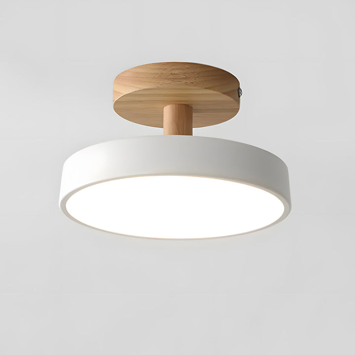 Nowoczesna Lampa Sufitowa LED z Drewna