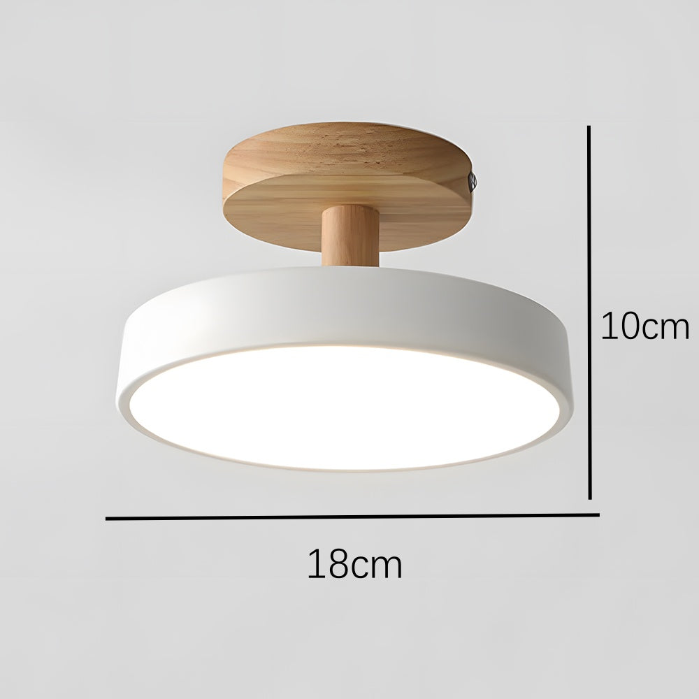 Nowoczesna Lampa Sufitowa LED z Drewna