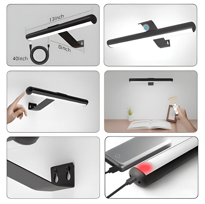 Bezprzewodowa lampa ścienna LED – obracana o 120° i ładowana przez USB | Elastyczna i nowoczesna