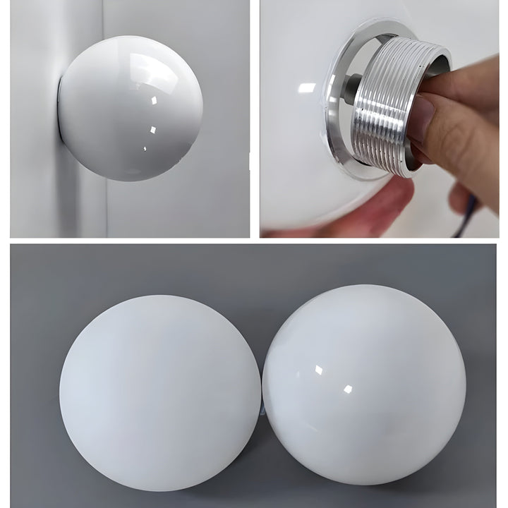 Okrągła Szklana Lampa Ścienna – Nowoczesna Lampa LED do Salonu lub Przedpokoju