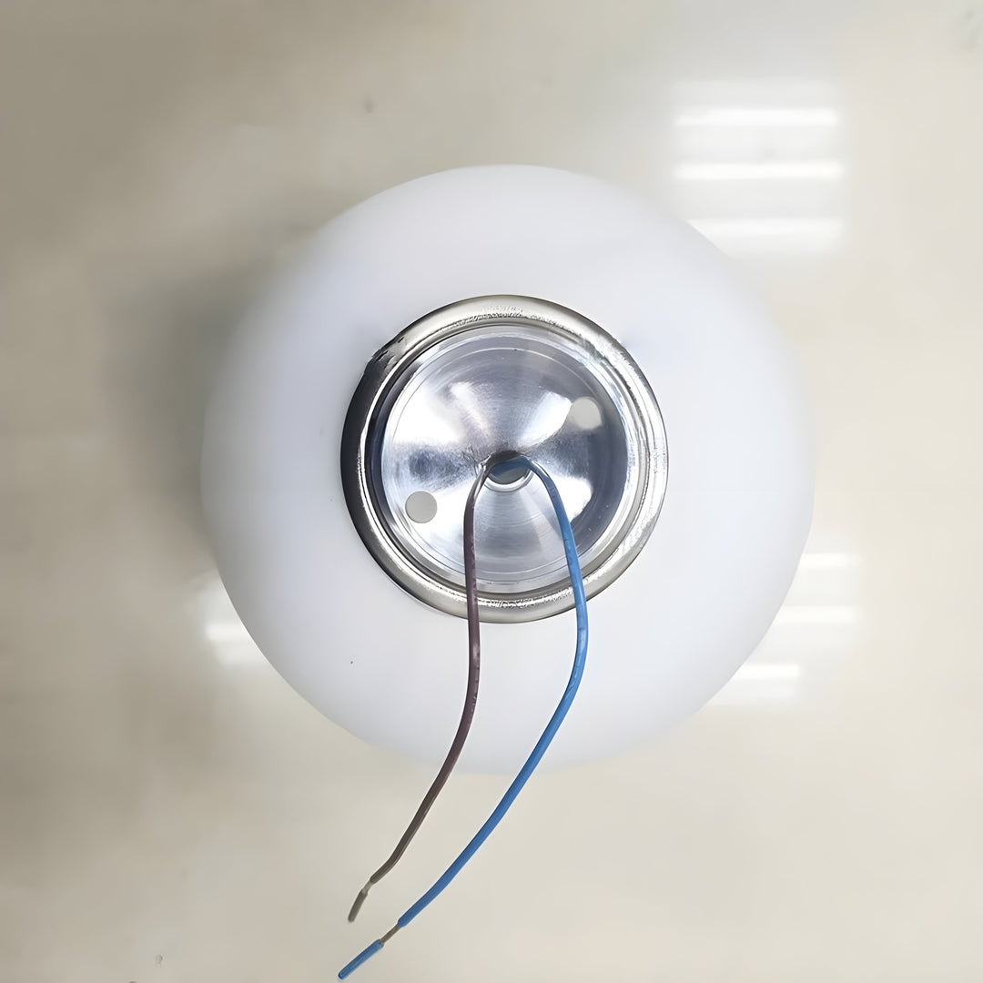 Okrągła Szklana Lampa Ścienna – Nowoczesna Lampa LED do Salonu lub Przedpokoju