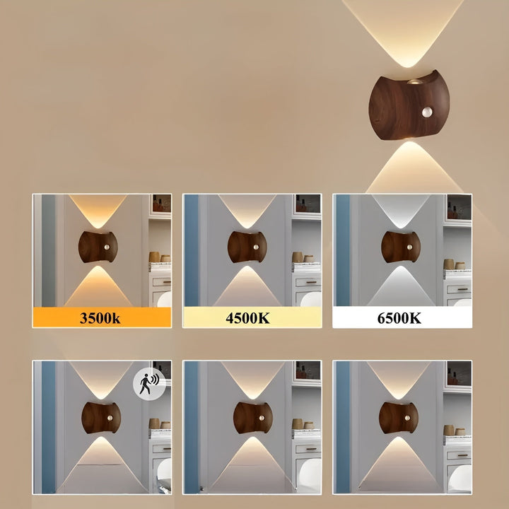 Lampa ścienna LED z czujnikiem ruchu – ładowalna i inteligentna | Idealna do sypialni i przedpokoju