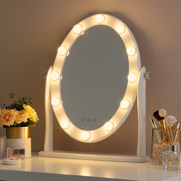 Lustro LED do Makijażu z Regulowanym Światłem