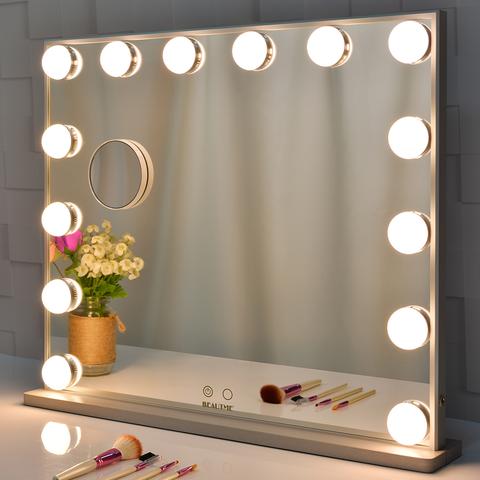 Lustro LED do Makijażu z Regulowanym Światłem