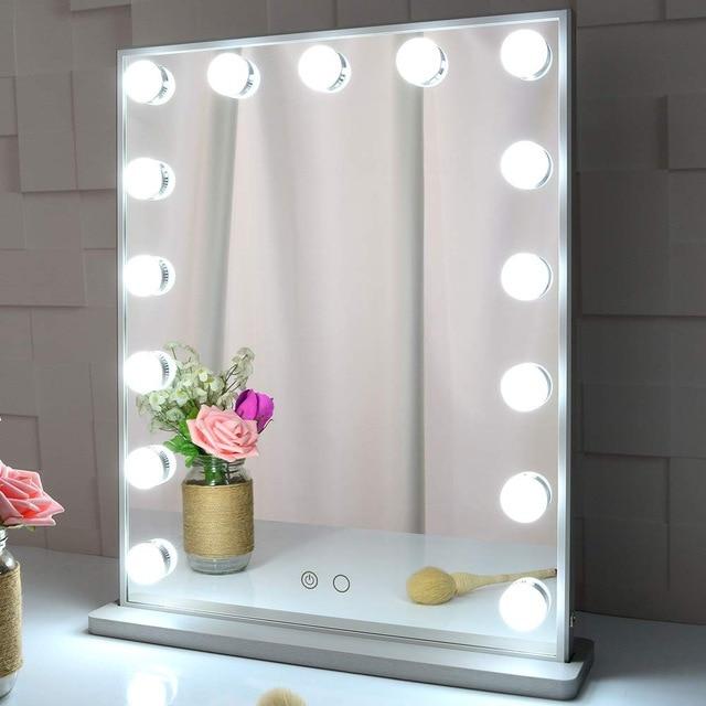 Lustro LED do Makijażu z Regulowanym Światłem
