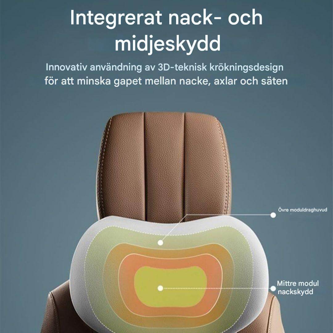 Travilo – Ergonomiczna Poduszka na Szyję i Plecy do Samochodu | Dostosowywany Komfort w Każdym Siedzeniu