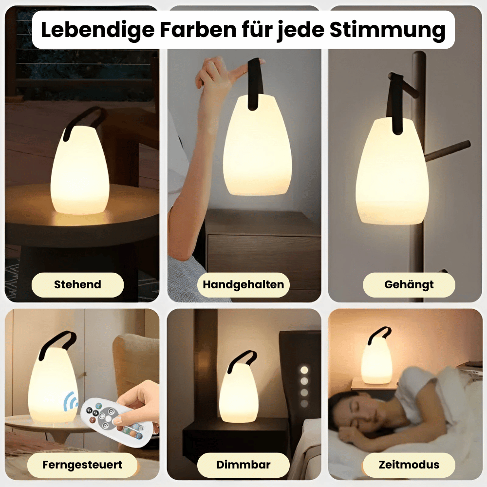 Lampa LED bezprzewodowa – Przenośna i Wodoodporna z pilotem | Do ogrodu, balkonu i salonu