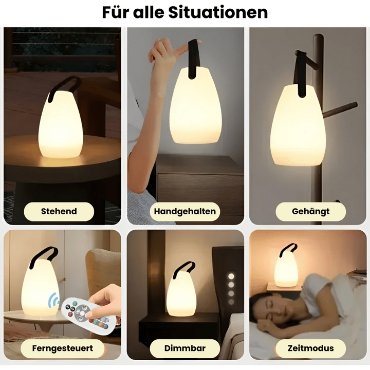 Lampa LED bezprzewodowa – Przenośna i Wodoodporna z pilotem | Do ogrodu, balkonu i salonu