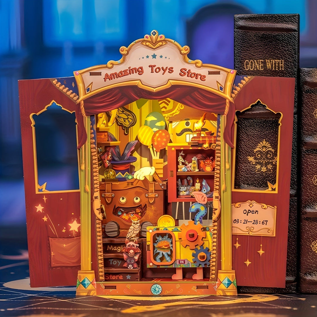 DIY Miniaturowa Księgarnia Sów – Zestaw 3D z Oświetleniem do Kreatywnej Dekoracji
